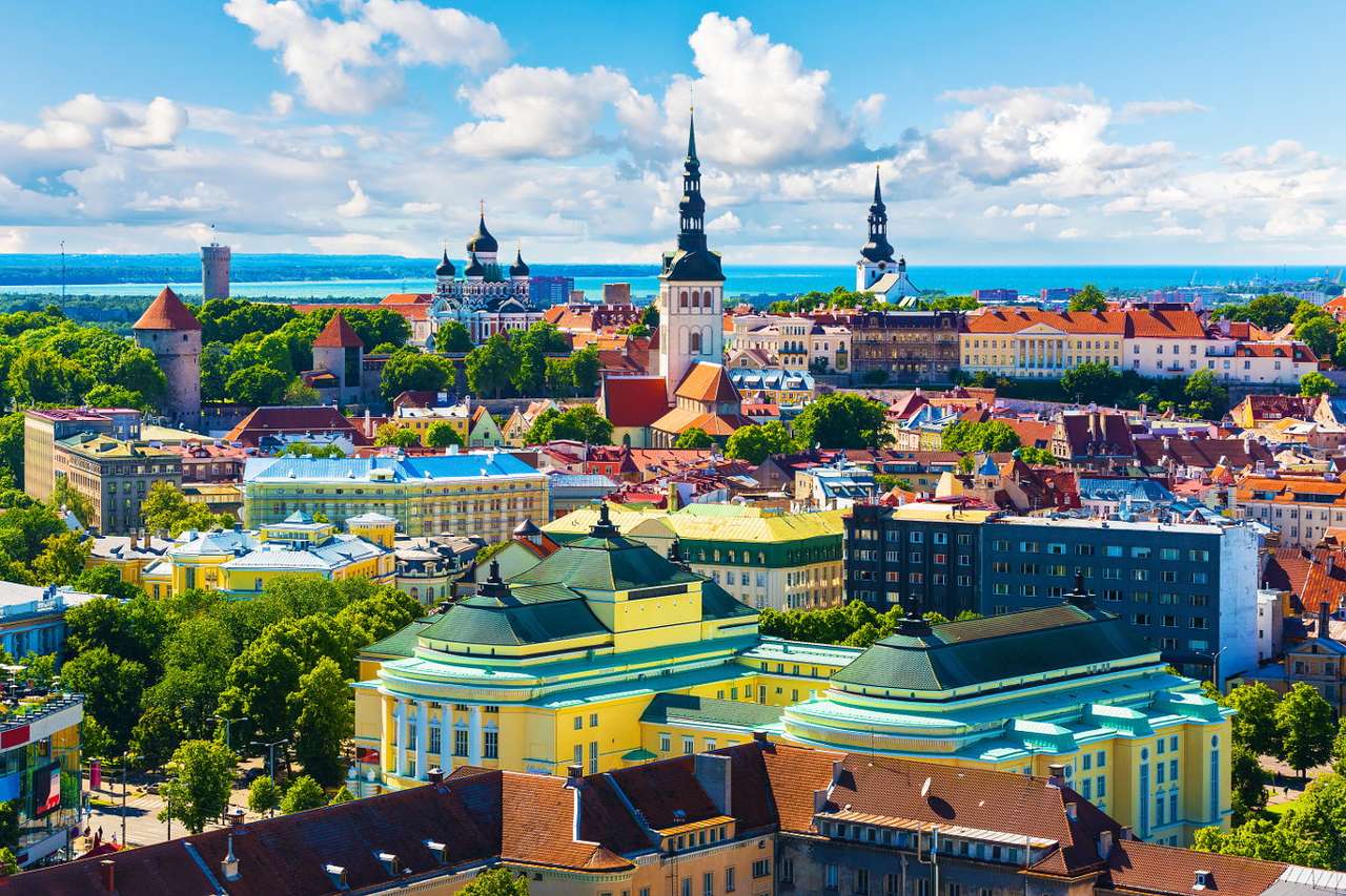Panorama starego miasta w Tallinie (Estonia) puzzle online