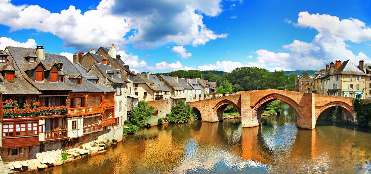 Stary Most w Espalion (Francja) puzzle ze zdjęcia
