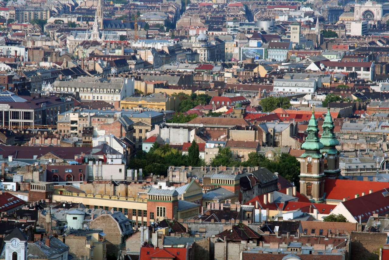 Widok na dachy Budapesztu (Węgry) puzzle online