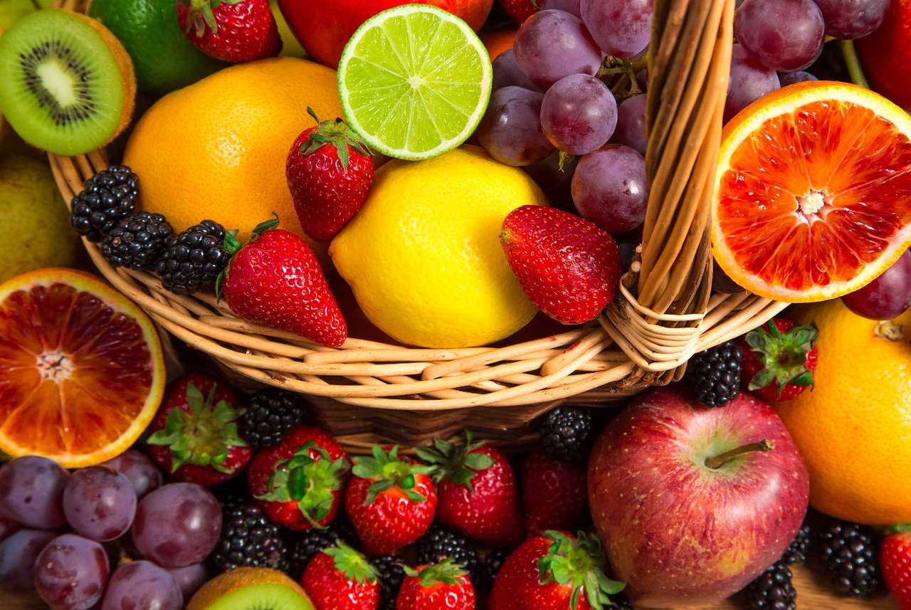 Koszyk świeżych owoców puzzle online ze zdjęcia