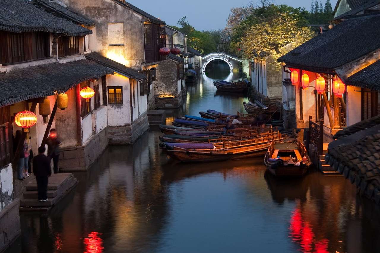 Wodne miasto Zhouzhuang (Chiny) puzzle online