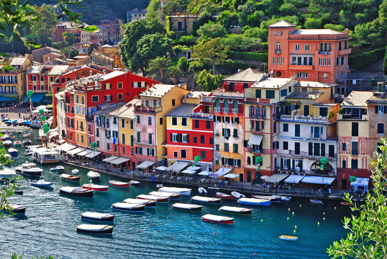 Kolorowe domy w Portofino (Włochy) puzzle online