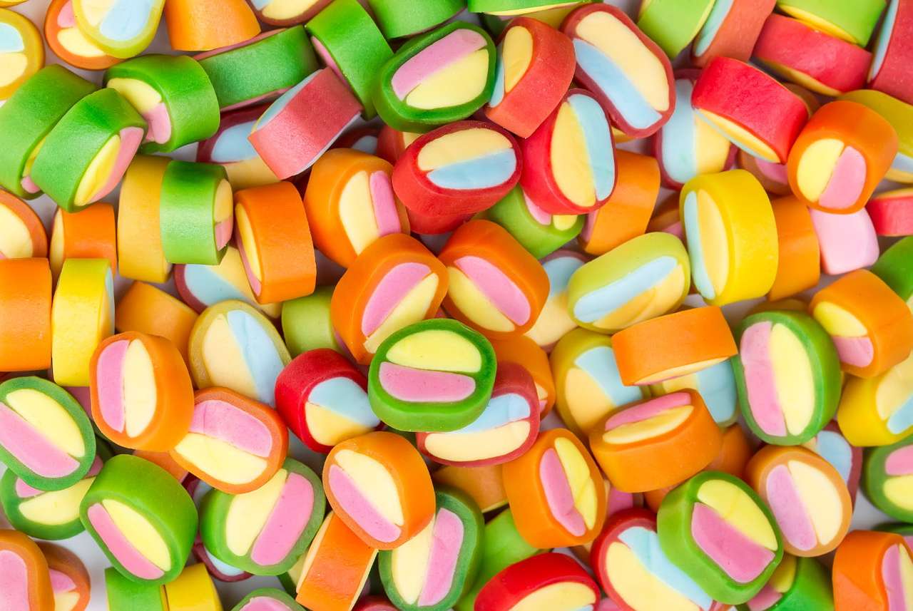 Różnobarwne cukierki puzzle online ze zdjęcia