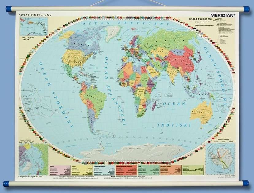 mapa świata puzzle online