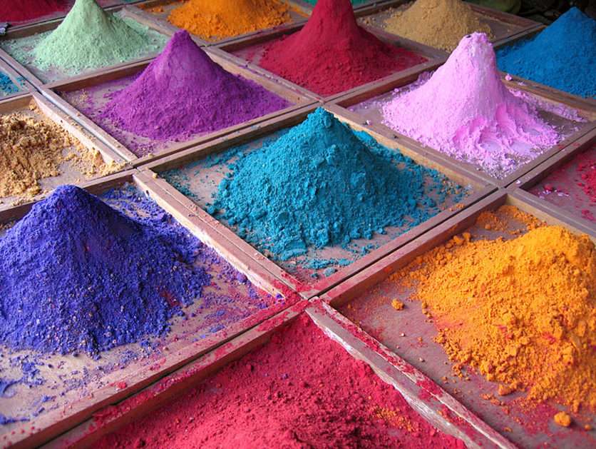Kolorowy piasek puzzle online ze zdjęcia