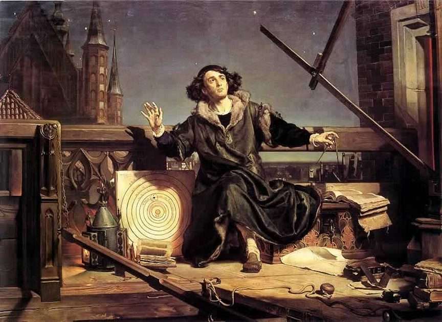 Jan Matejko "Dyskusja Kopernika z Bogiem" puzzle online ze zdjęcia