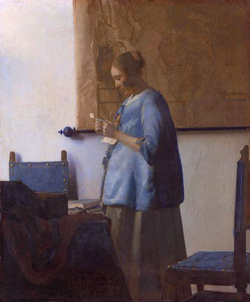 Jan Varmeer "Kobieta czytająca list" 1663r. puzzle online ze zdjęcia