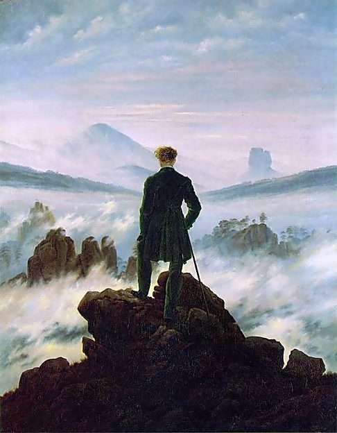 Caspar Friedrich "Wędrowiec ponad morzem mgły" puzzle online