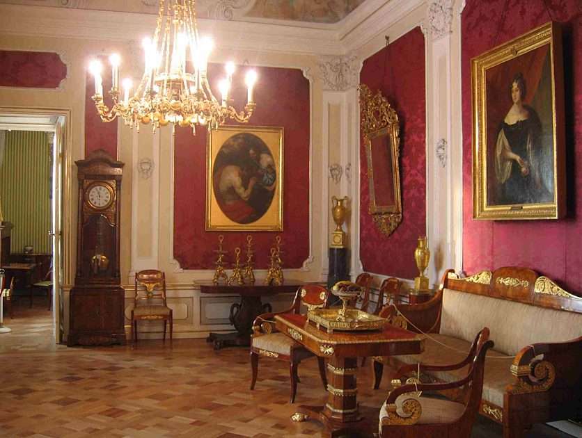 Pałac w Wilanowie - salon karmazynowy puzzle