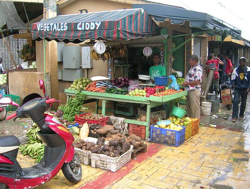 Rynek na Dominikanie puzzle online ze zdjęcia