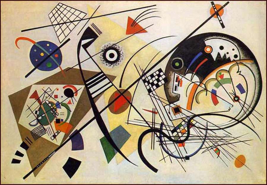 Kandinsky pionier sztuki abstrakcyjnej i wybitnej estetyki puzzle online ze zdjęcia