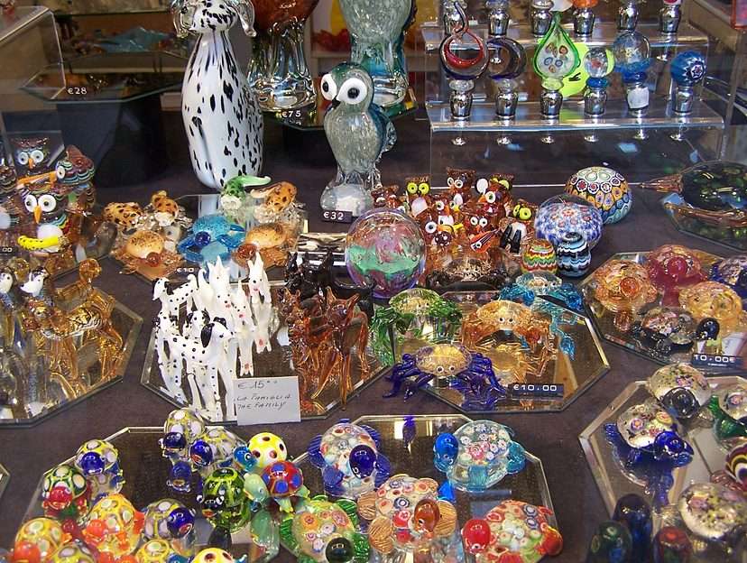 objetos decorativos de cristal de murano puzzle online ze zdjęcia