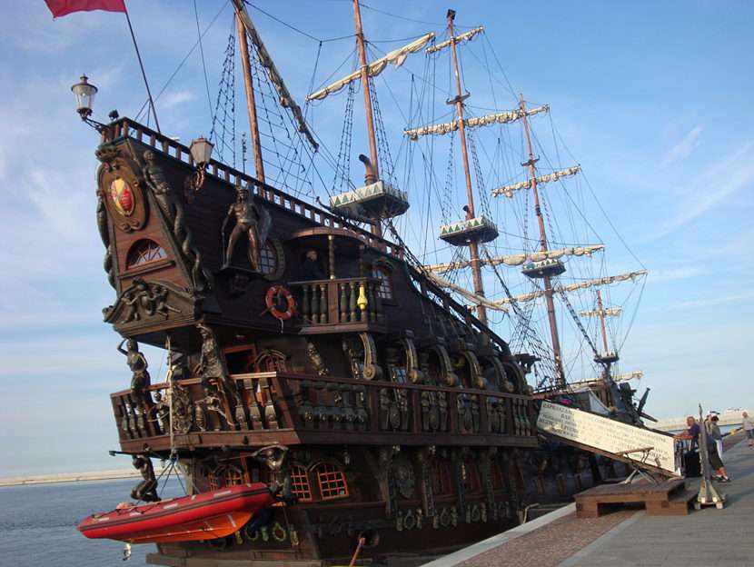 Statek piracki puzzle online ze zdjęcia
