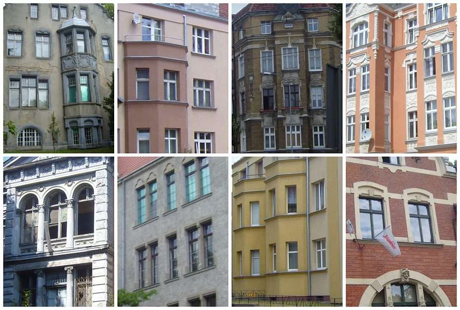 Szczecińskie okna puzzle online ze zdjęcia