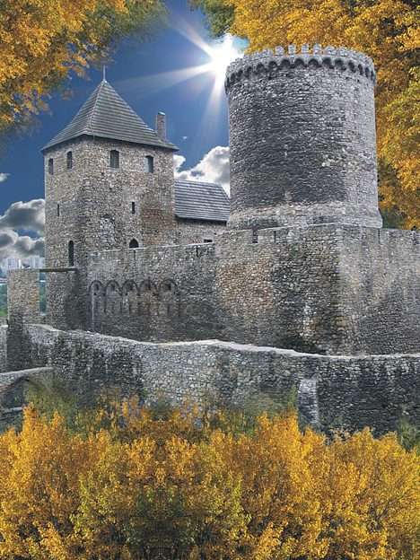 Zamek w Będzinie puzzle online ze zdjęcia