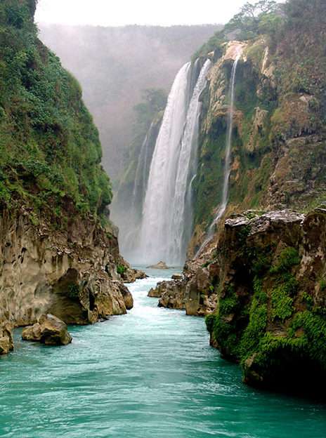 Cascadas de Tamul, San Luis Potosi, Meksyk. puzzle online ze zdjęcia
