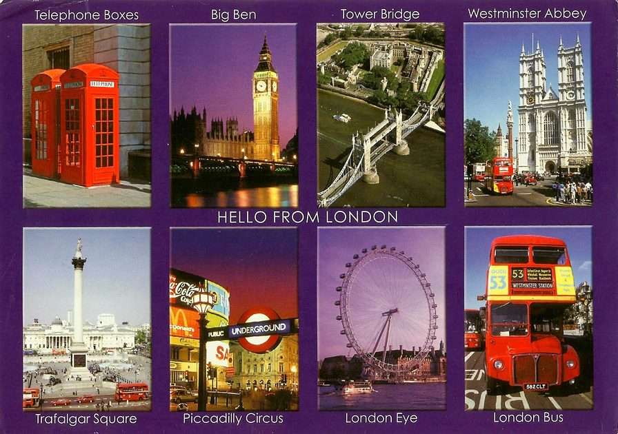 Pocztówka z Londynu puzzle online ze zdjęcia