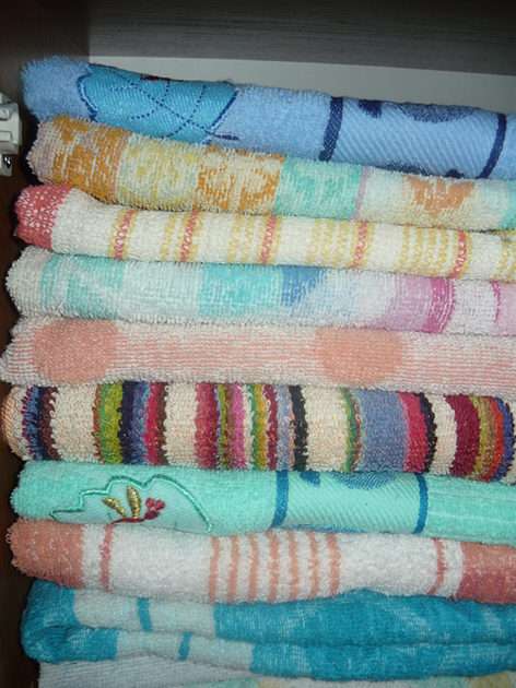 kolorowe ręczniki puzzle online