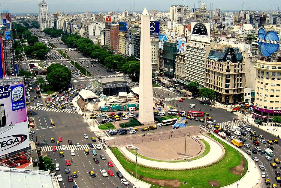 Widokówka z Buenos Aires puzzle online ze zdjęcia