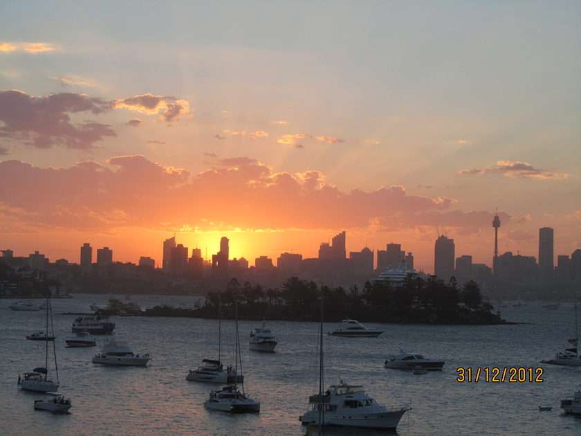 Zachód słońca w Sydney Harbour puzzle online ze zdjęcia