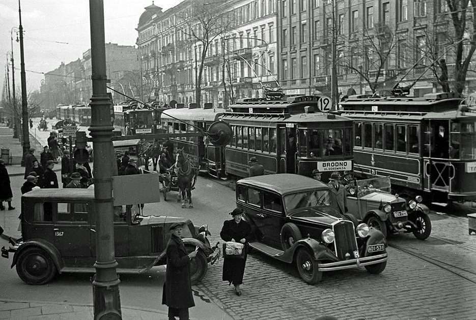 Warszawa, Aleje Jerozolimskie, 1935 rok puzzle online ze zdjęcia
