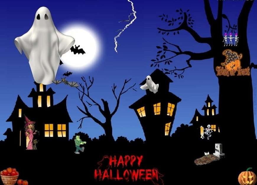 Halloweenn puzzle online ze zdjęcia