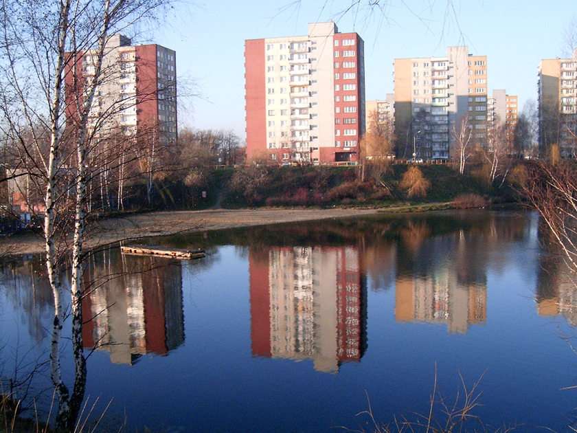 Katowice-Szopienice Osiedle mieszkalne nad Morawą puzzle online ze zdjęcia