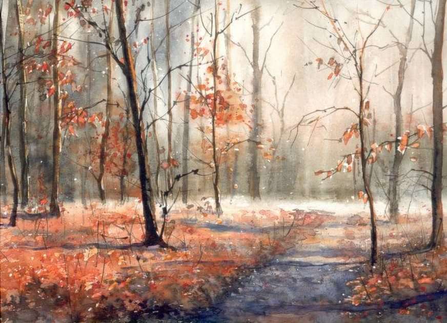 Jesienny las - Małgorzata Szczecińska puzzle online