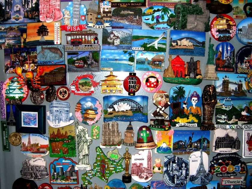 Magnesy na lodówkę puzzle online ze zdjęcia
