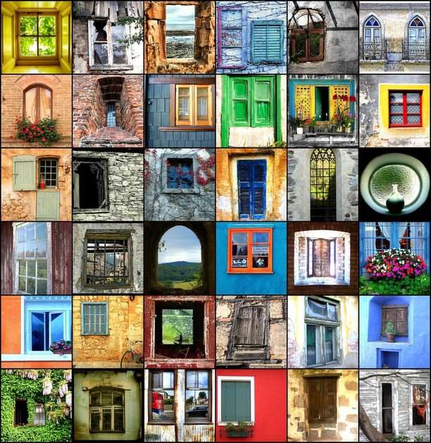 Collage-okna puzzle