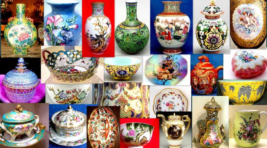 Chińska porcelana puzzle online ze zdjęcia
