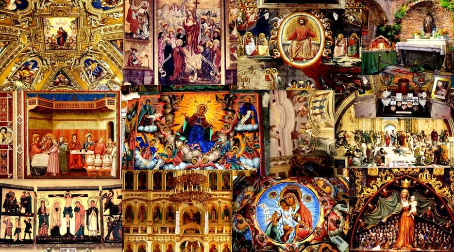 Malowidła sakralne puzzle online ze zdjęcia