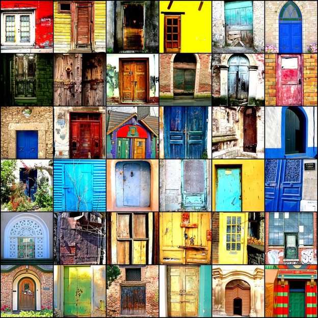Collage drzwi puzzle online