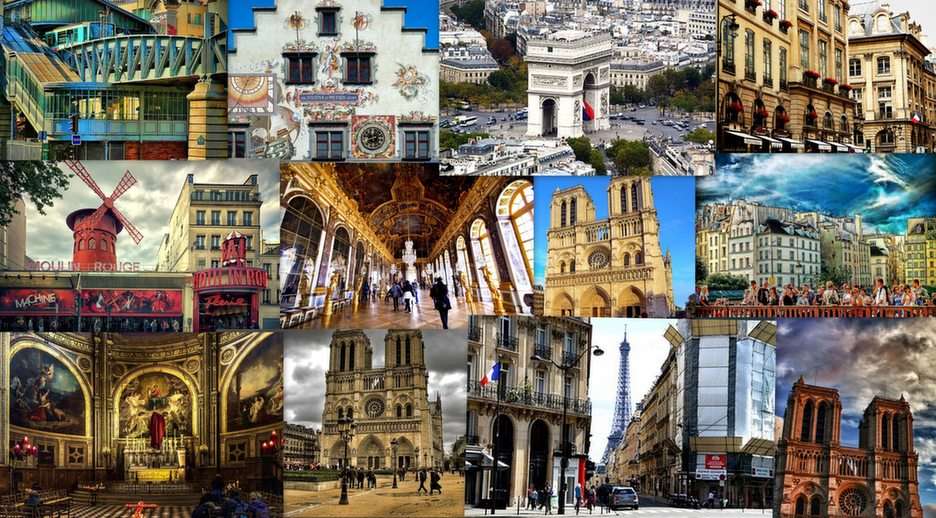 Paryż-collage puzzle online