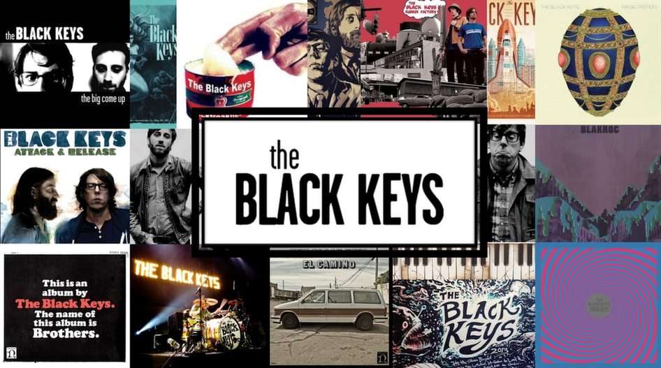 Czarne klucze puzzle ze zdjęcia