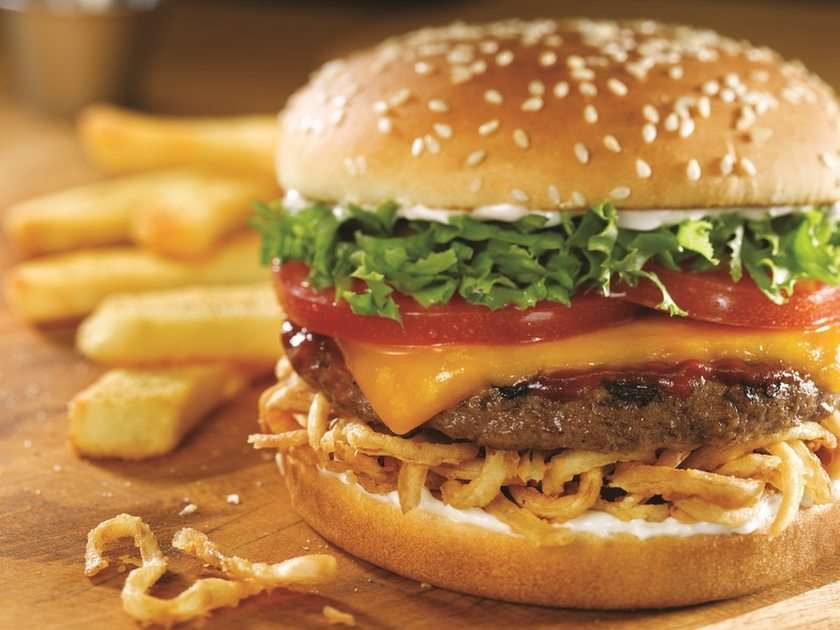 Cheeseburger puzzle online ze zdjęcia