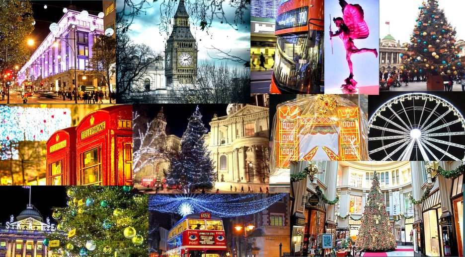 Londyn świąteczny puzzle online