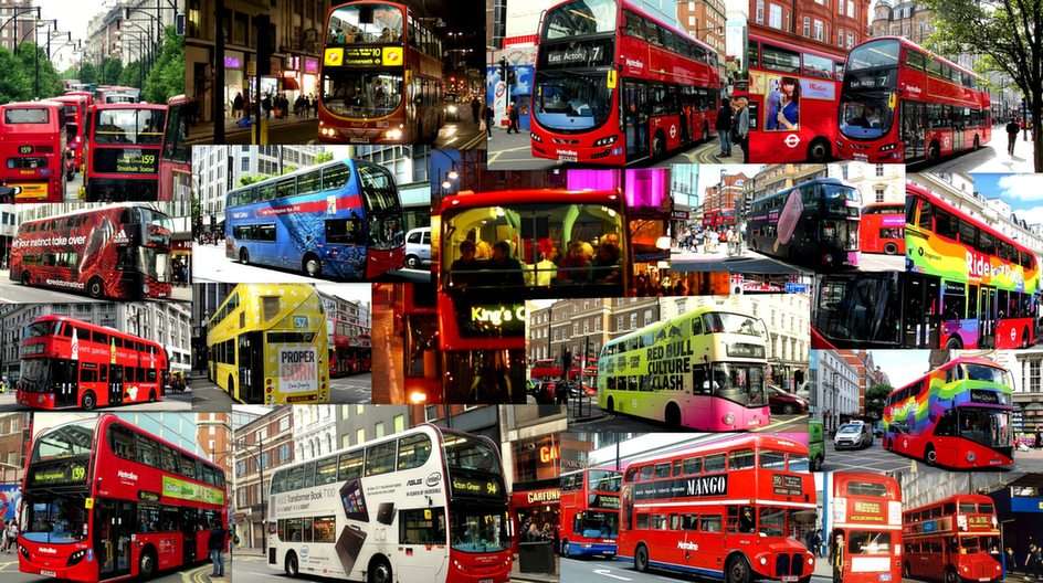 Londyńskie autobusy puzzle online