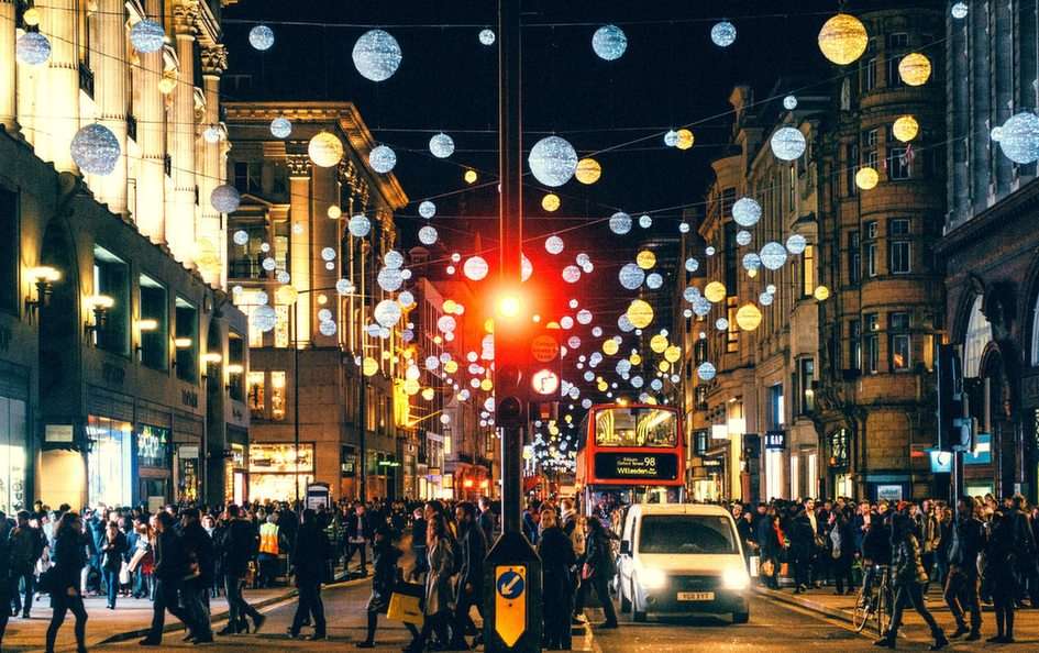 Londyn świąteczny puzzle online ze zdjęcia
