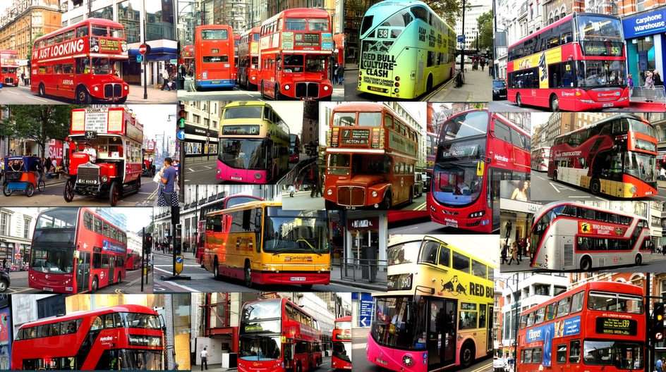 Londyńskie autobusy 3 puzzle online ze zdjęcia