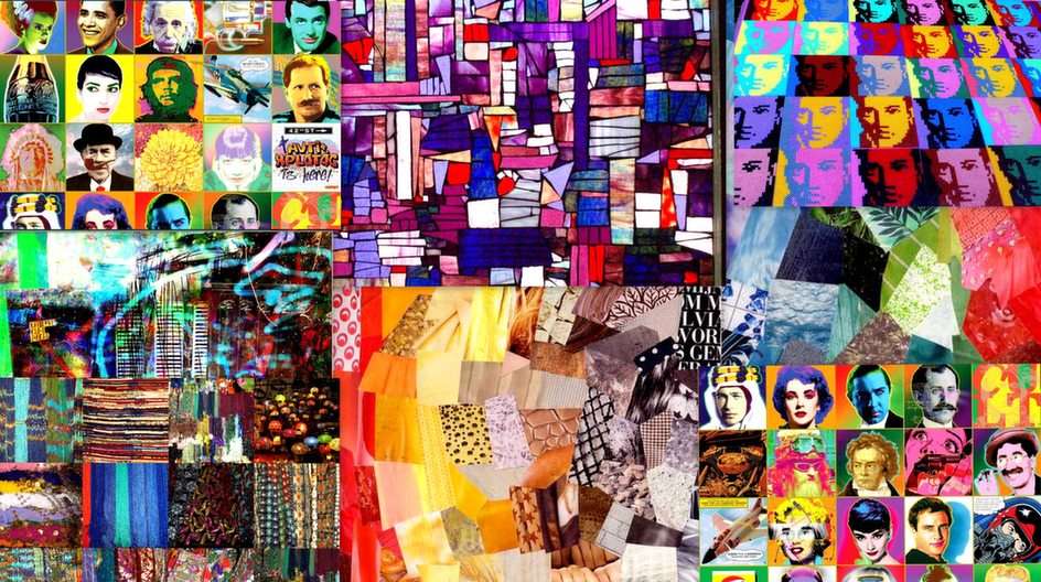 Collage- abstrakcja puzzle online ze zdjęcia