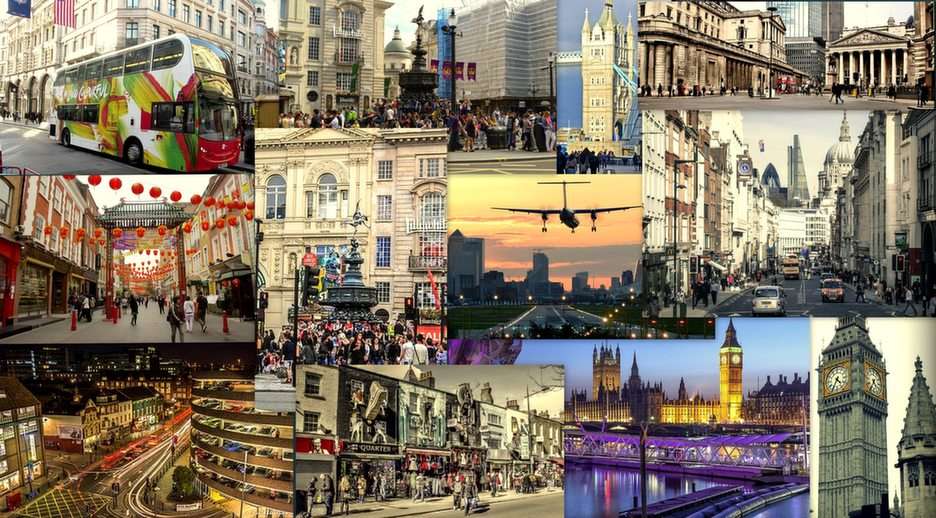 Londyn-collage puzzle ze zdjęcia