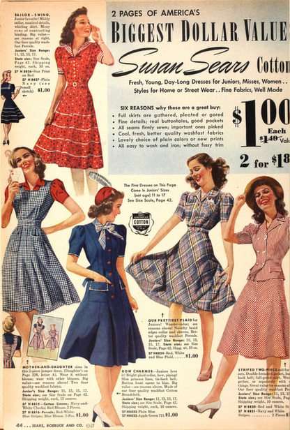 Sukienka z lat 40 puzzle online ze zdjęcia