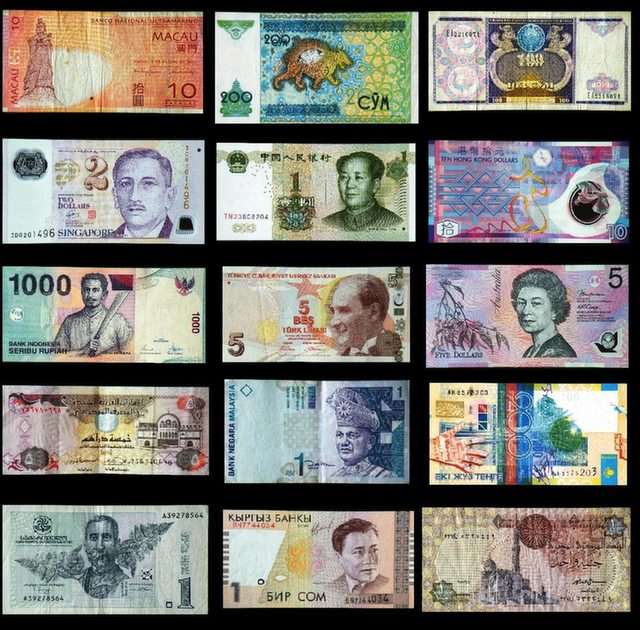 collage de billetes puzzle online ze zdjęcia