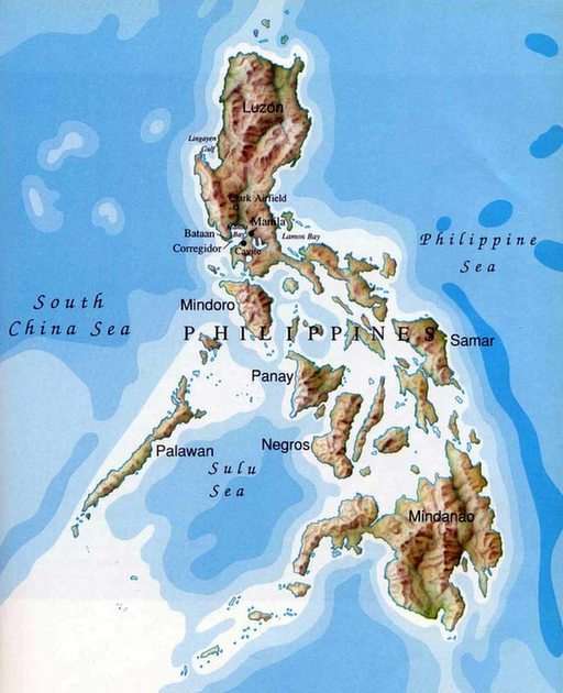 Mapa Filipin puzzle ze zdjęcia