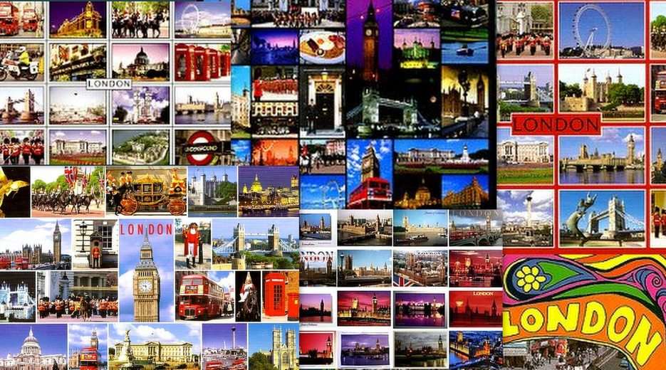 Londyn-pocztówki puzzle online ze zdjęcia