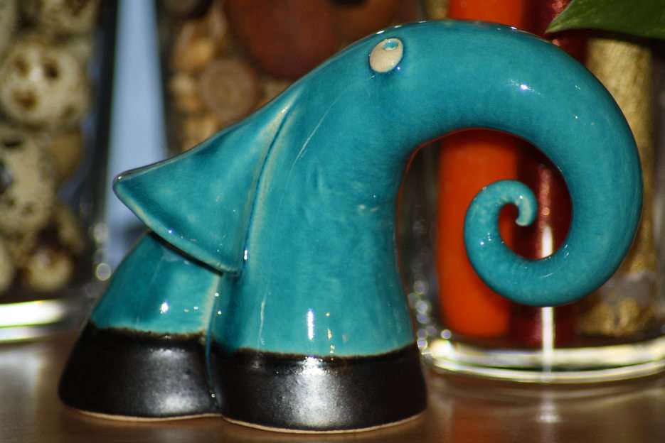 niebieski słoń puzzle ze zdjęcia