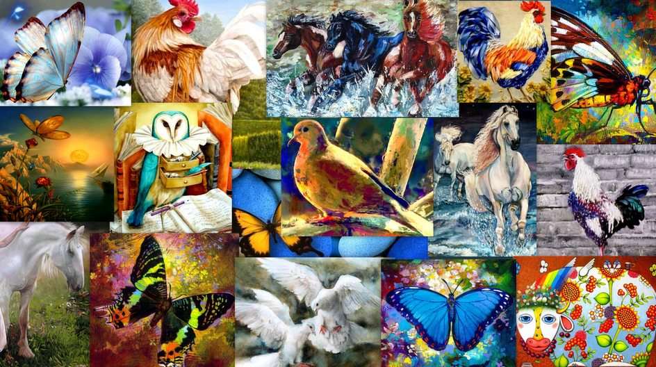 Fauna w malarstwie puzzle online