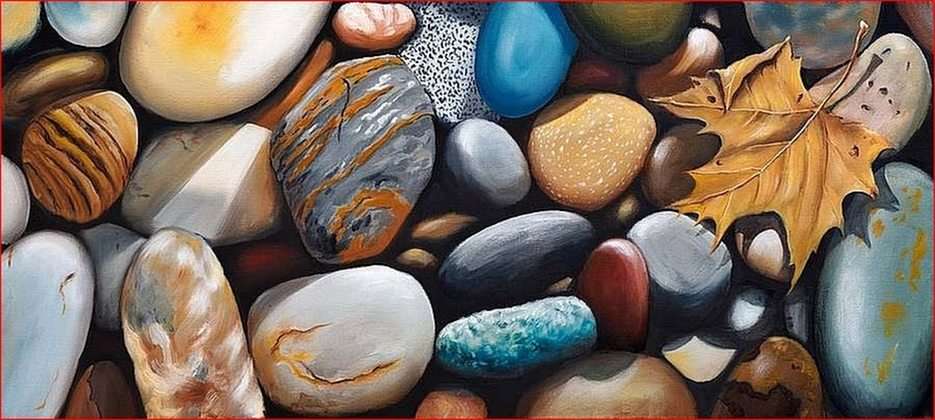 Kolorowe kamienie puzzle online ze zdjęcia