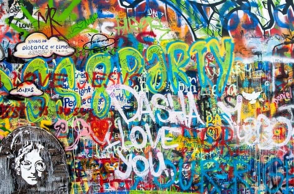 Ściana graffiti puzzle online ze zdjęcia